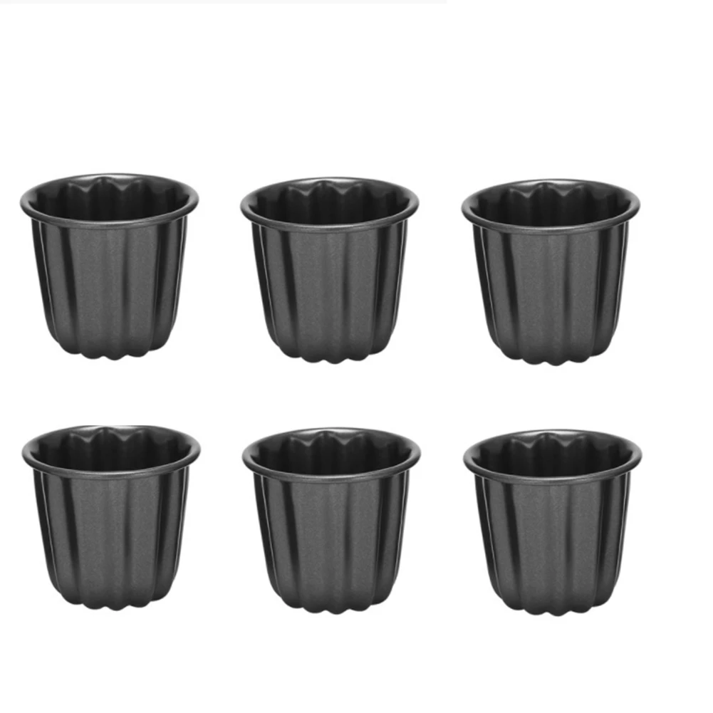 

Форма для кексов Canele, форма для кексов Cannele, 6 антипригарных серо-черных цветов