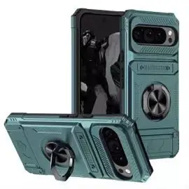 Étui de qualité militaire pour Pixel 9 XL Pixel 9 Pixel 9Pro Anneau rotatif magnétique Béquille Protection robuste contre les chutes_voghion.com