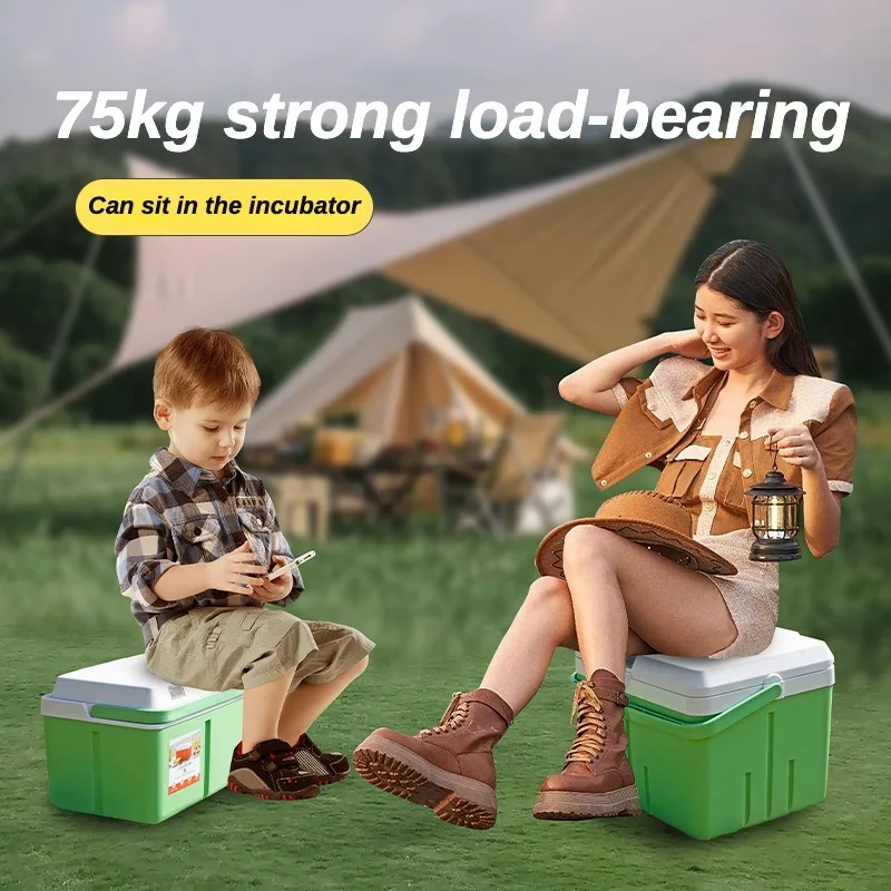 Portable 13L Outdoor Camping Picnic Ice Block Insulation Box Insulated Thermal Cooler Box With Temperature Screen