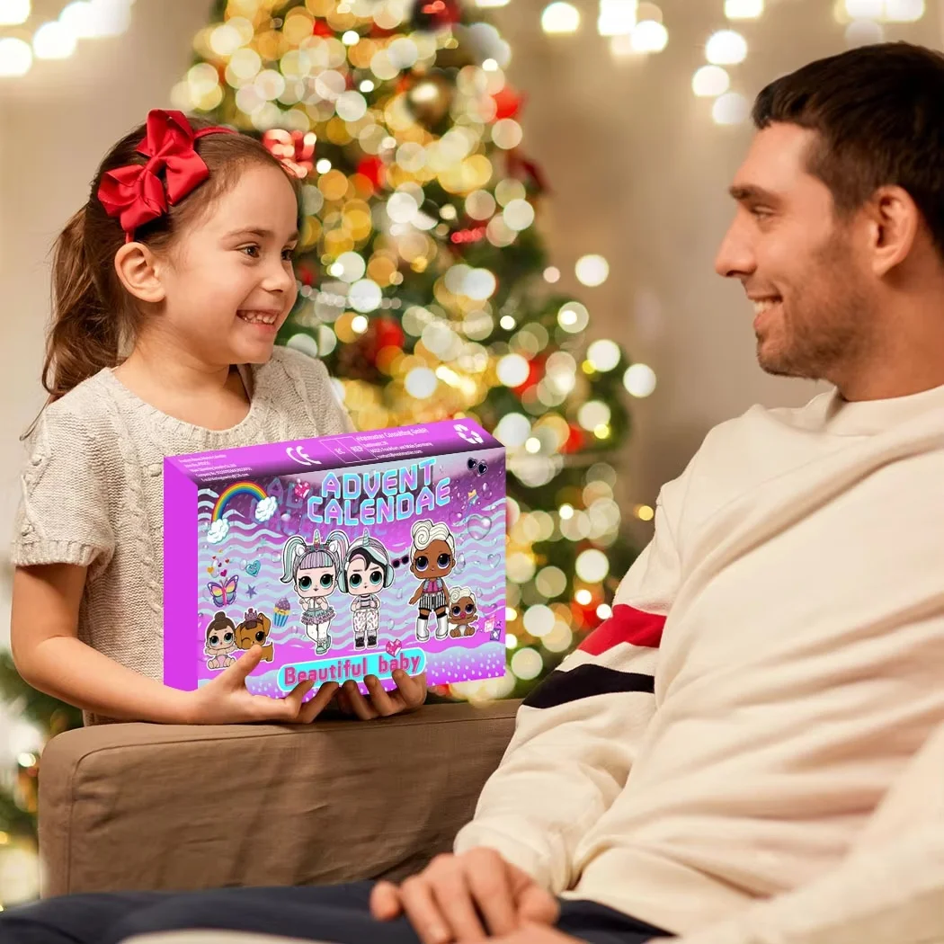 Hot Selling Christmas 24 Digit Countdown Doll Advent Calendar Christmas Blind Box Children's Toy Birthday Gift