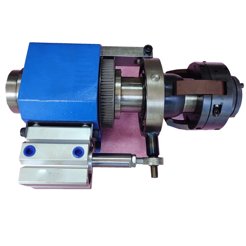

Spindle Type Rotary Pneumatic Clamp Base Collet Small Machine Tool Headstock Spindle Base Quick Clamp