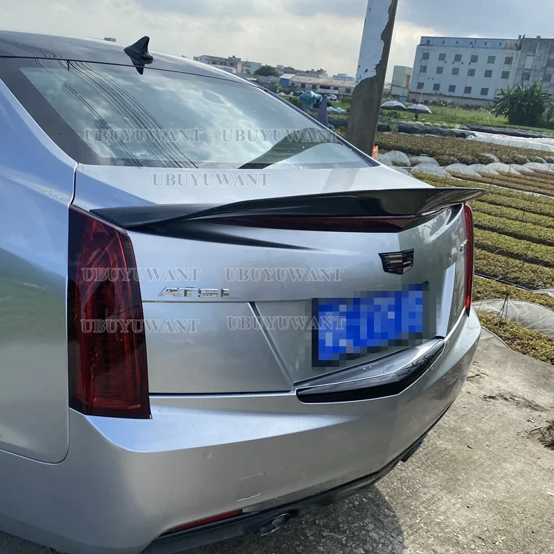 

REAL Carbon Fiber Rear Boot Spoiler For Cadillac ATS Sedan 4 Door 2015 -2019 Rear Trunk Lid Trim Wings Spoiler