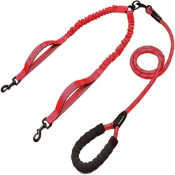 Dog Leash Double Leashes for Two Dogs Walk Reflective Dog Leashes Retractable Dogs Leash Soft Handle Elastic Walker Pet Products Dog Leash Double Leashes for Two Dogs Walk Reflective Dog Leashes Retractable Dogs Leash Soft Handle Elastic Walker Pet Products