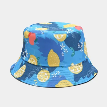 2022 Flower Print Women Bucket Hat Lady Panama Caps Fashion Female Top Basin Hats Fisherman Hat Girls 2