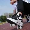 Children's Sports Roller Skates Transformer Shoes 4 Quad Wheel Skates Adult Runaway Shoes Student Transformer Wheels 1