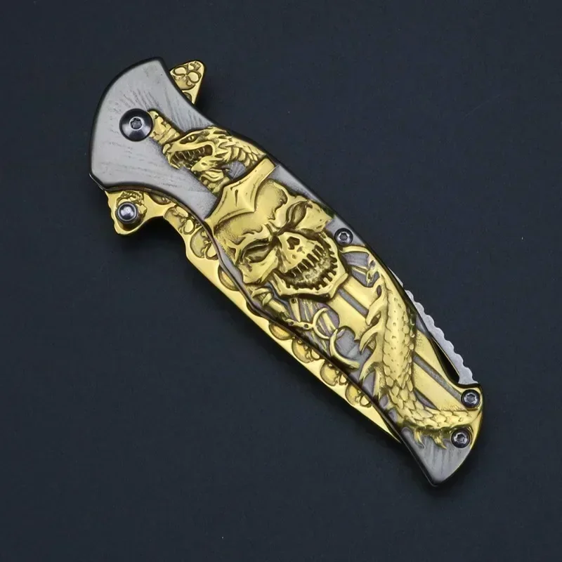 

Outdoor Tactical Survival Self Defense Folding Knife Multifunctional Stainless Steel Camping Equipment High Hardness Knife