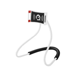 Hands - Free Flexible Neck Phone and Tablet Holder Stand (White)