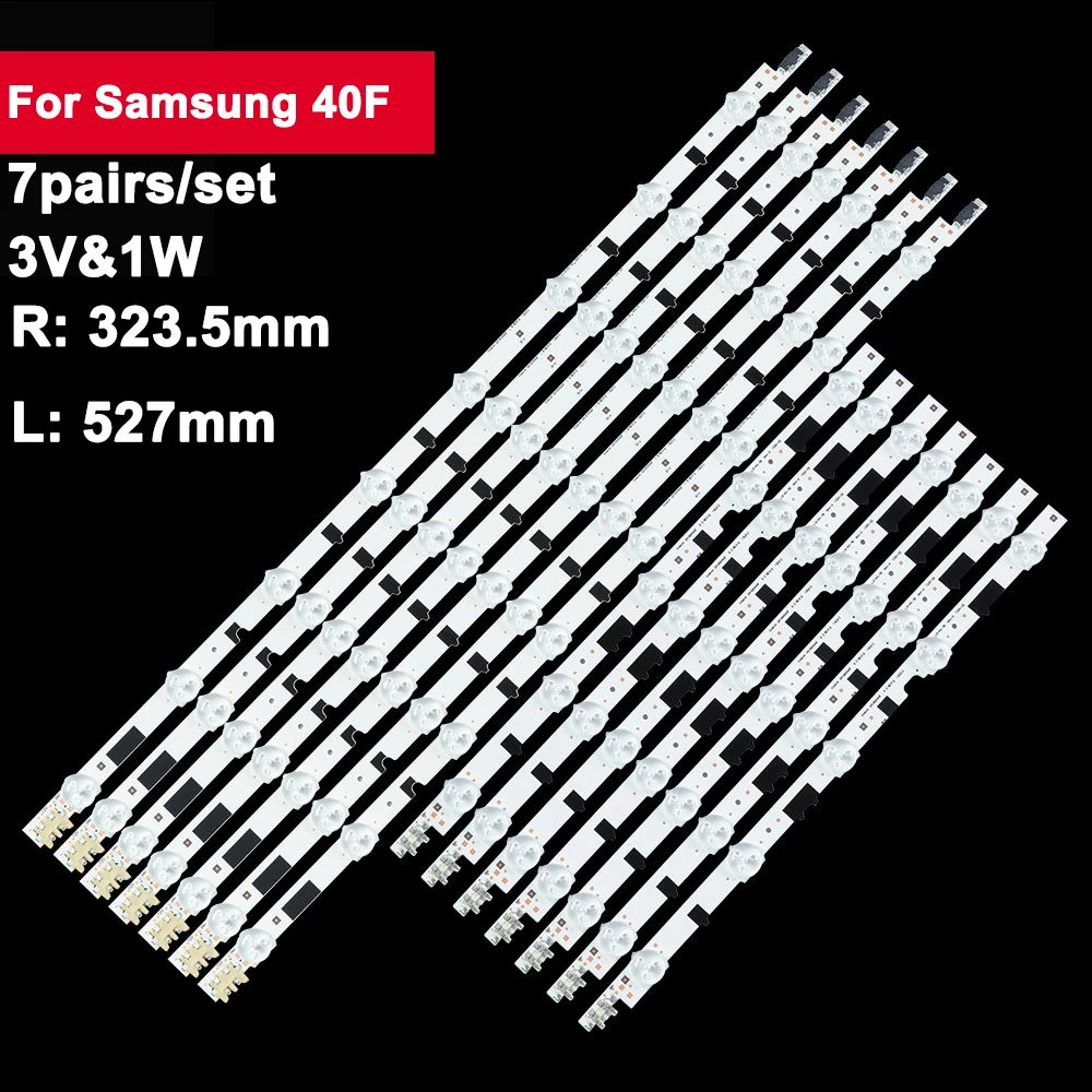 7Pair Backlight TV Strip LED For Samsung 40f 8+5led UE40F5000 UE40F5700 UE40F6400 UA40F5500 UN40J6300 UE40F6400AK UA40F5500ARXMN 7pair 13leds for samsung 40f led backlight tv d2ge 400sca r3 ua40f5500 2013svs40f ue40f6400 d2ge 400scb r3 ue40f5000 ue40f5700