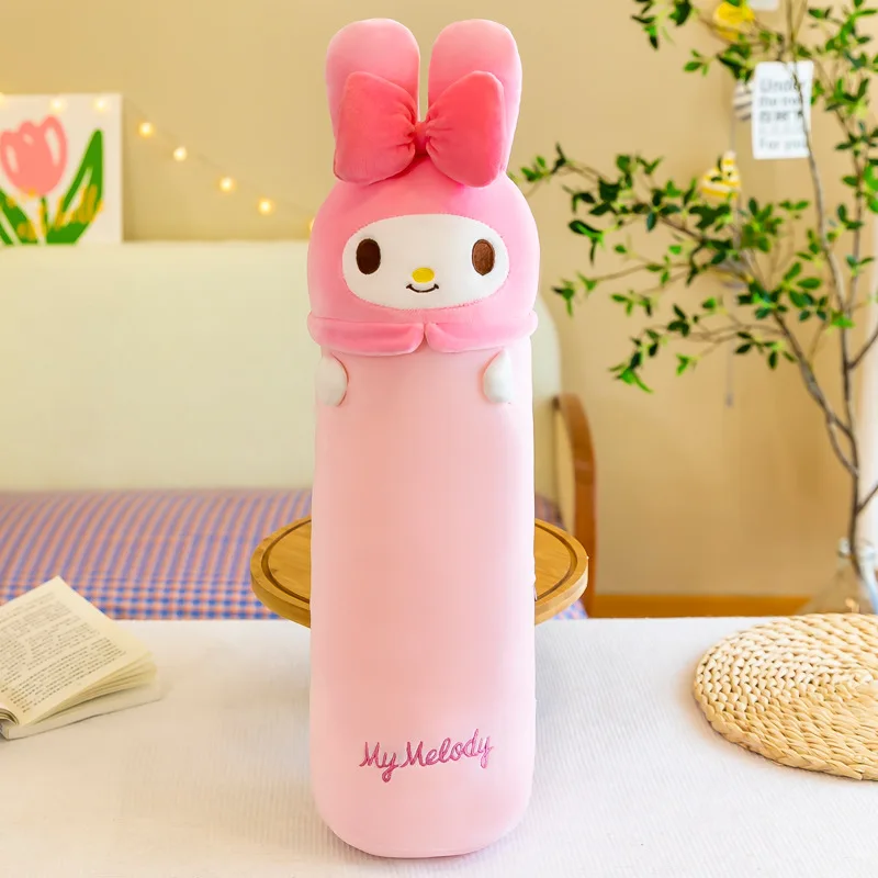 100cm Lovely Soft Long Sanrio Pillow Plush Doll Toys Cartoon Stuffed Sleep Kawaii Kuromi My Melody Doll Cushion Kids Girls Gifts lovely humidifier gift usb aromatherapy air humidifiers mother and baby car desktop color night light doll humidifier