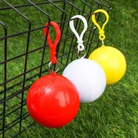 Colorful Mini Portable Raincoat Ball Thickened Disposable Waterproof Emergency Adults Rain Ponchos Cape Keyring 2