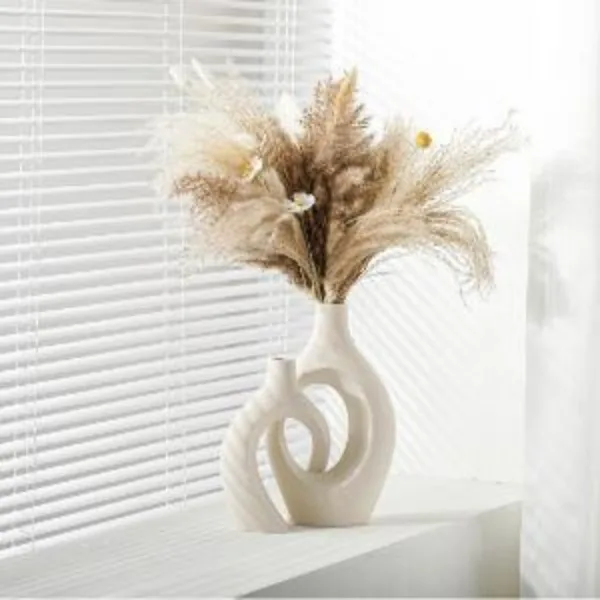 tan donut vase