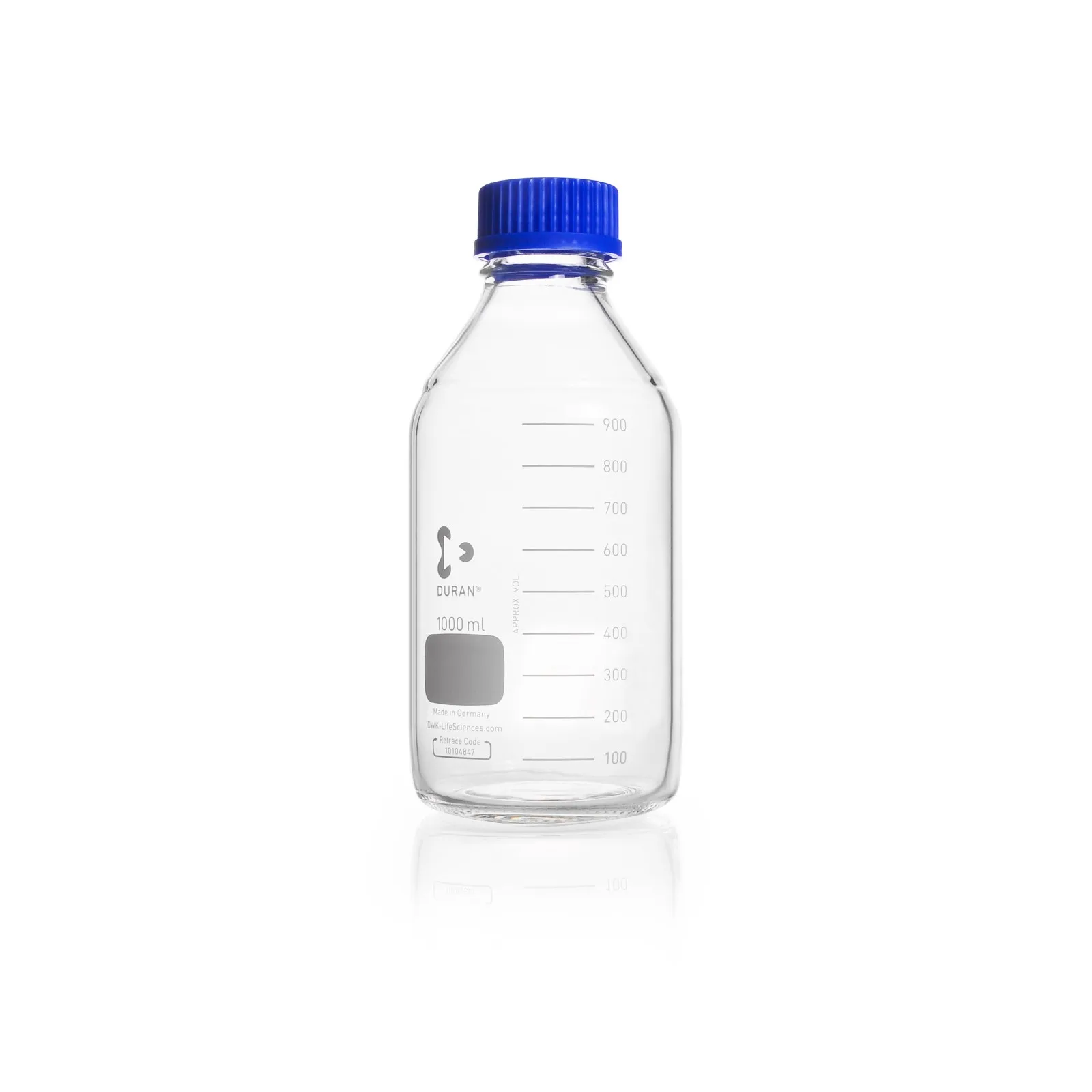 Duran/Schott Multipurpose Lab Glass Blue Cap Reagent Bottle High Borosilicate 3.3 Glass Chemical Resistance Sturdy Durable