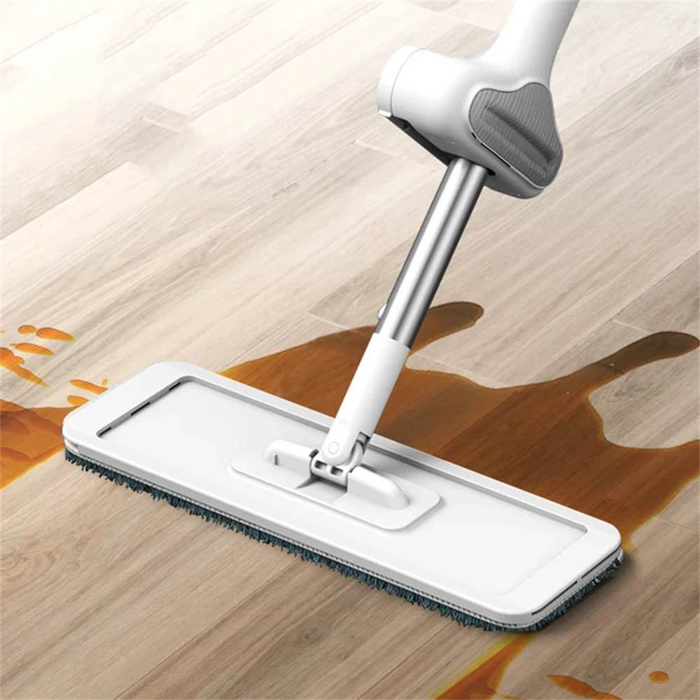 Flat Floor Mop 360&deg; Rotatable Flat Floor Mops Lazy No Hand Washing Floor Floating Mop Reusable Kitchen Livingroom Cleaning Wet Dry Tools