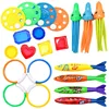 Children's Diving Toys Set Swimming Pool Treasure Hunt Diving Toy Torpedo Fish Water Rings Plants Dolphin Buoy Water Toys Gifts 6