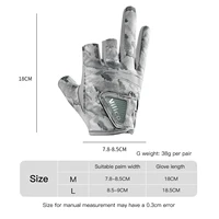1 Pair Fishing Gloves for Men Summer Fishing Road Sub Sunscreen and Anti Slip Ice Silk Breathable Thin Three Finger Cut Gloves - Image 6
