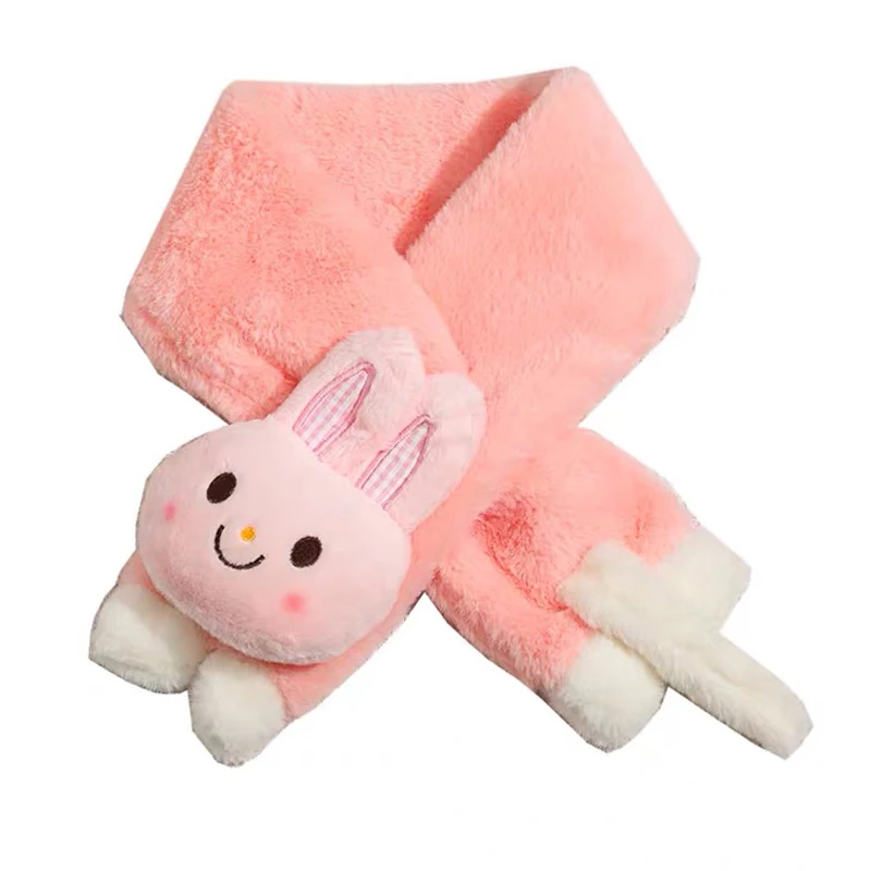 Cotton Children Winter Scarf for Boys Girls Cute Cartoon Rabbit