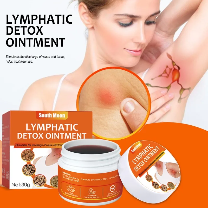 Herbal Lymphatic Detox Cream Breast Armpit Anti-Swelling Node Ointment Treatment Chest Medical Ointment Lymph Care Cream