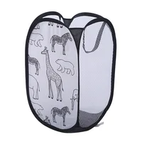 1Pc Cartoon Foldable Laundry Basket Large Capacity Organizer Basket for Household Dirty Clothes Nylon Mesh Bag for Toy Storage 6
