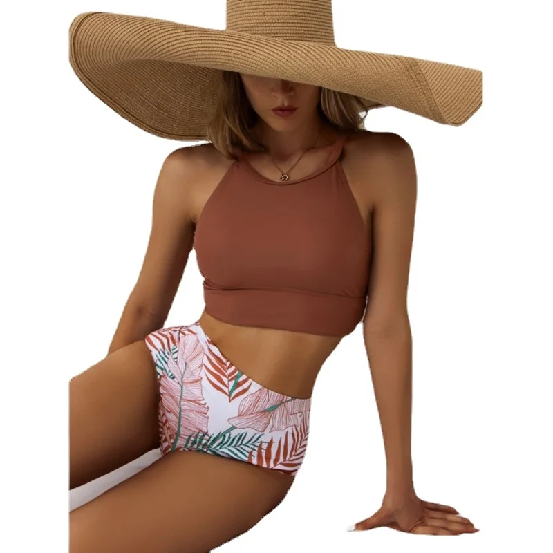 

High Waist Bathing Suits For Women Floral Print Swimwear 2022 Design Bikini Set Traje De Baño Bikini YS225