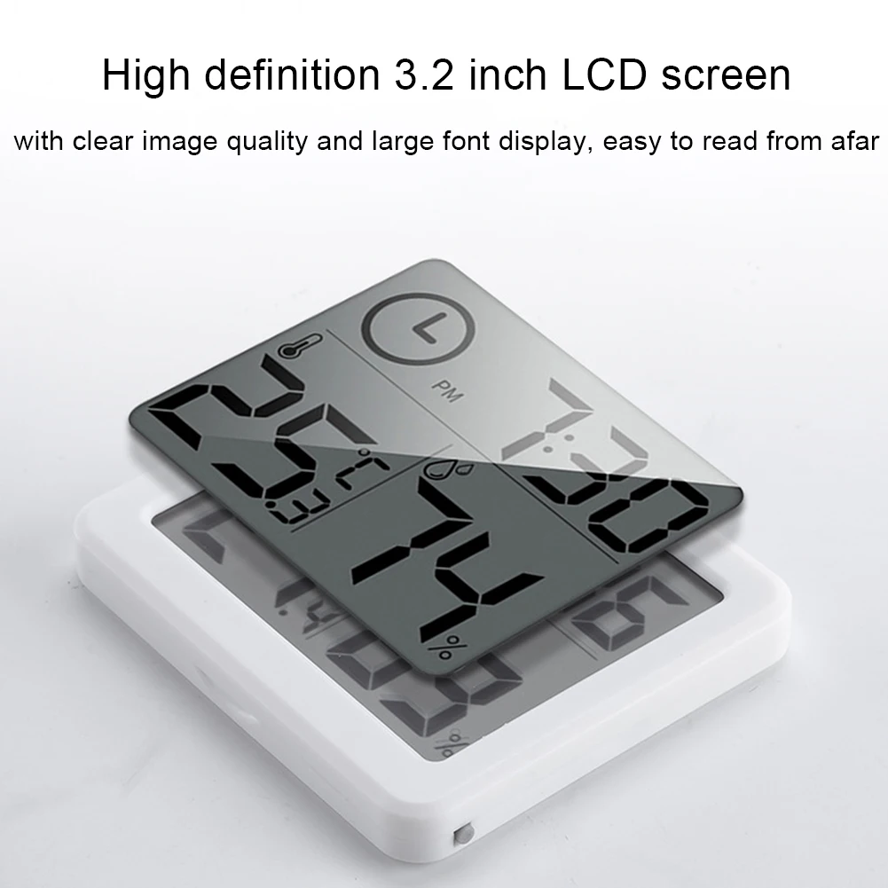1pc Smart Home Room Electronic Digital Hygrograph Household Thermometer Indoor Dry Humidity Meter Supplies for temperature and humidity meter,digital thermometer,non medical thermometer