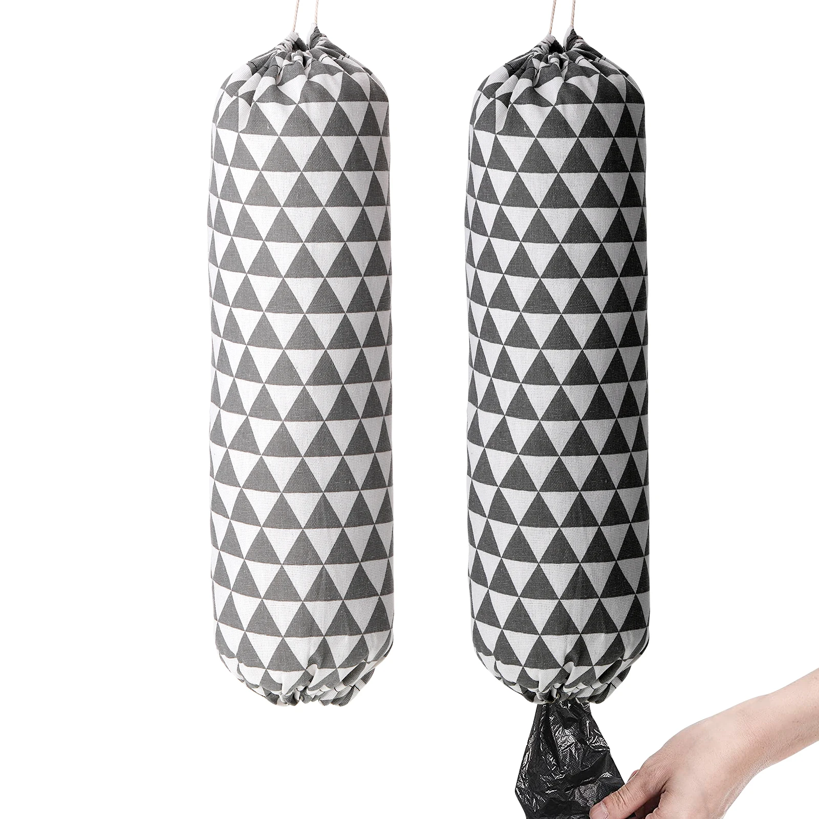 

2 Pcs Bag Holder Grocery with Hook Door Wall Washable Storage Home