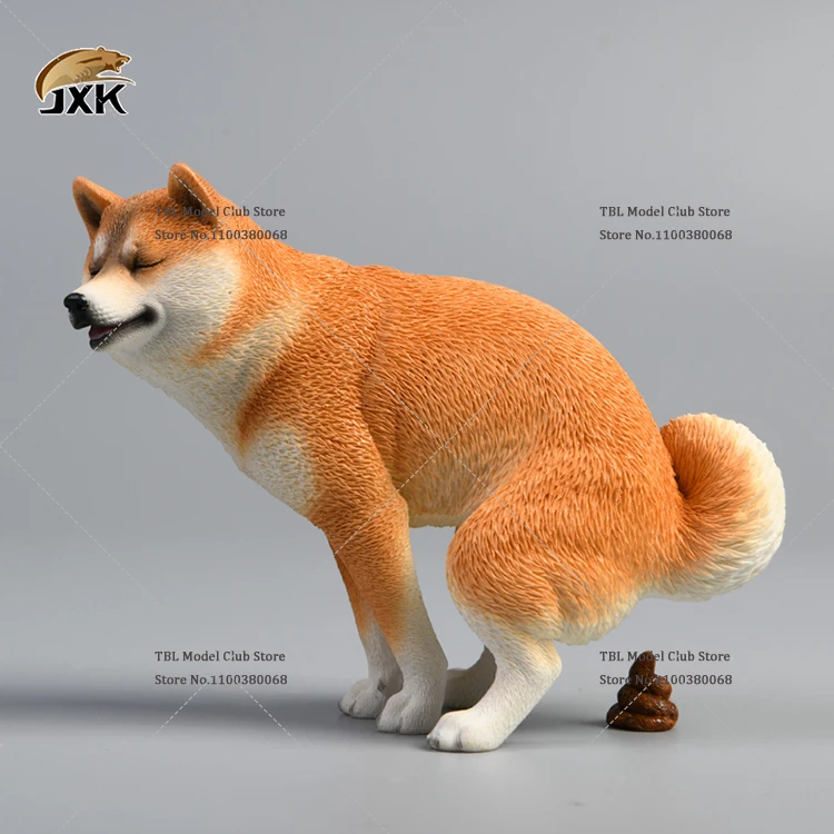 재고 있음 JXK053 높이 8cm 1/6 스케일 군인 미니 시바견 반굴어있는 배변 강아지 모델 장식 액션 피규어 인형