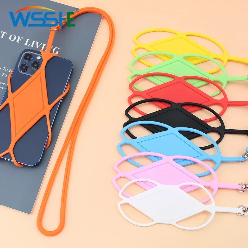 Silicone Smartphone Necklace Lanyard with Adjustable Hanging Strap