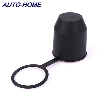 Universal 50mm Auto Tow Bar Ball Cover Accessories Durable Black Cap Towing Hitch Caravan Car Trailer Towball Protective Cover 1