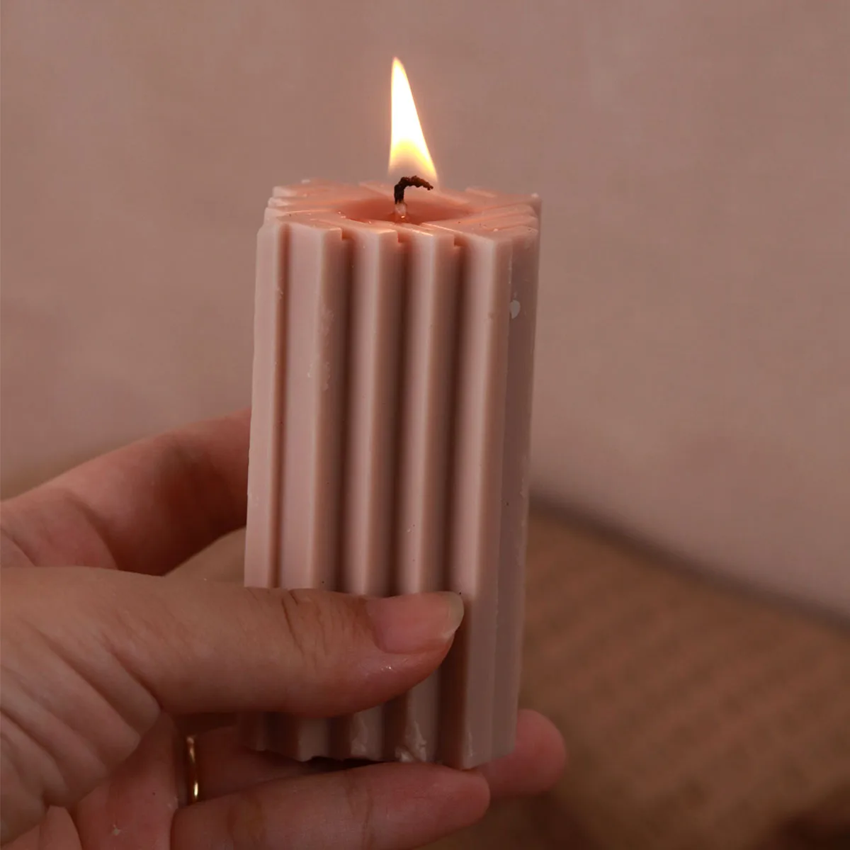 Geometric Stripe Candle Silicone Mold DIY Scented Candle Soap Craft Molds Plaster Resin Making Home Dinner Decoration Supplies