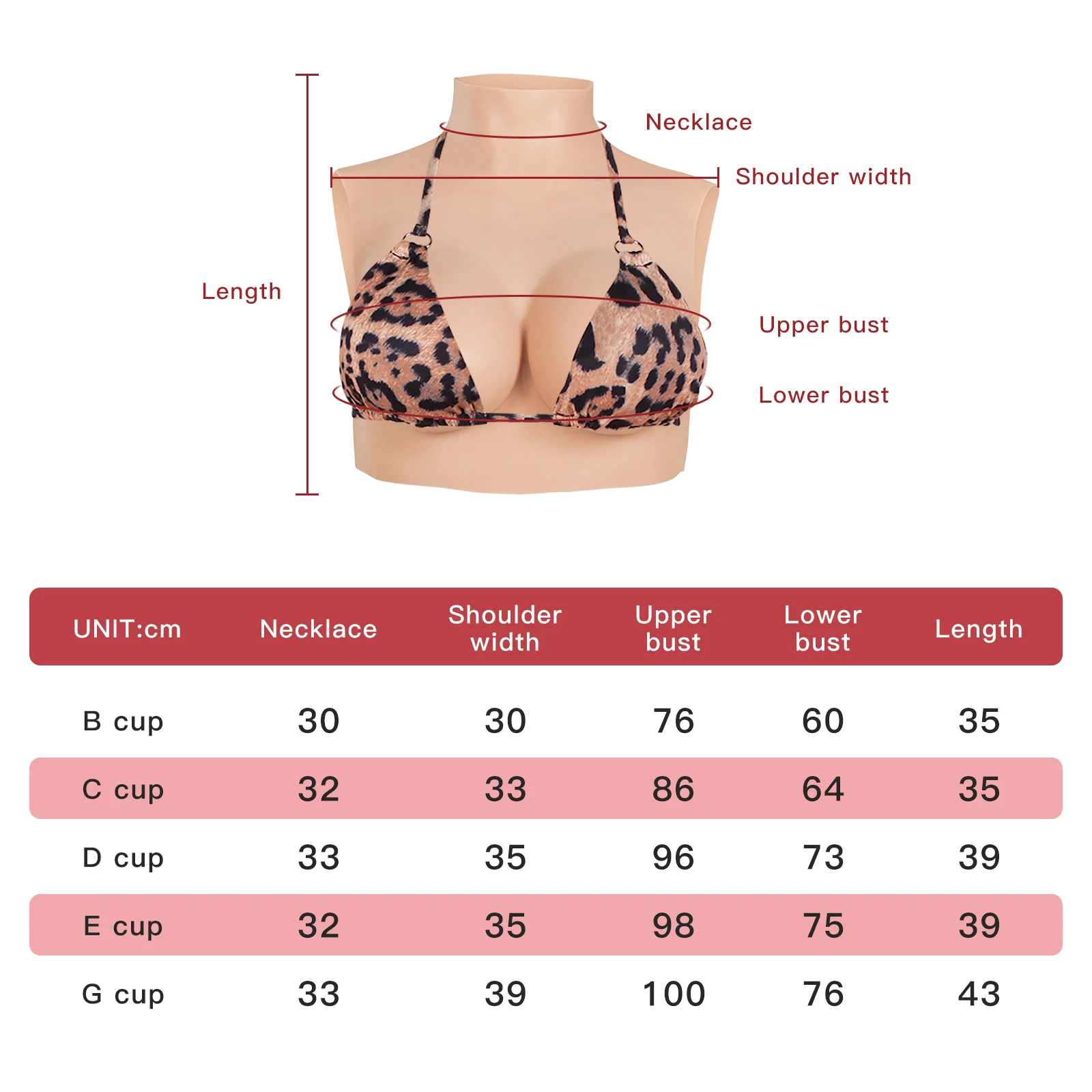 Silicone Breastplate Breast Forms Realistic Fake Boobs False Breasts Plate  B-G Cup for Crossdresser Drag Queen Cosplay(Size:B Cup,Color:Color 3) :  : Clothing, Shoes & Accessories