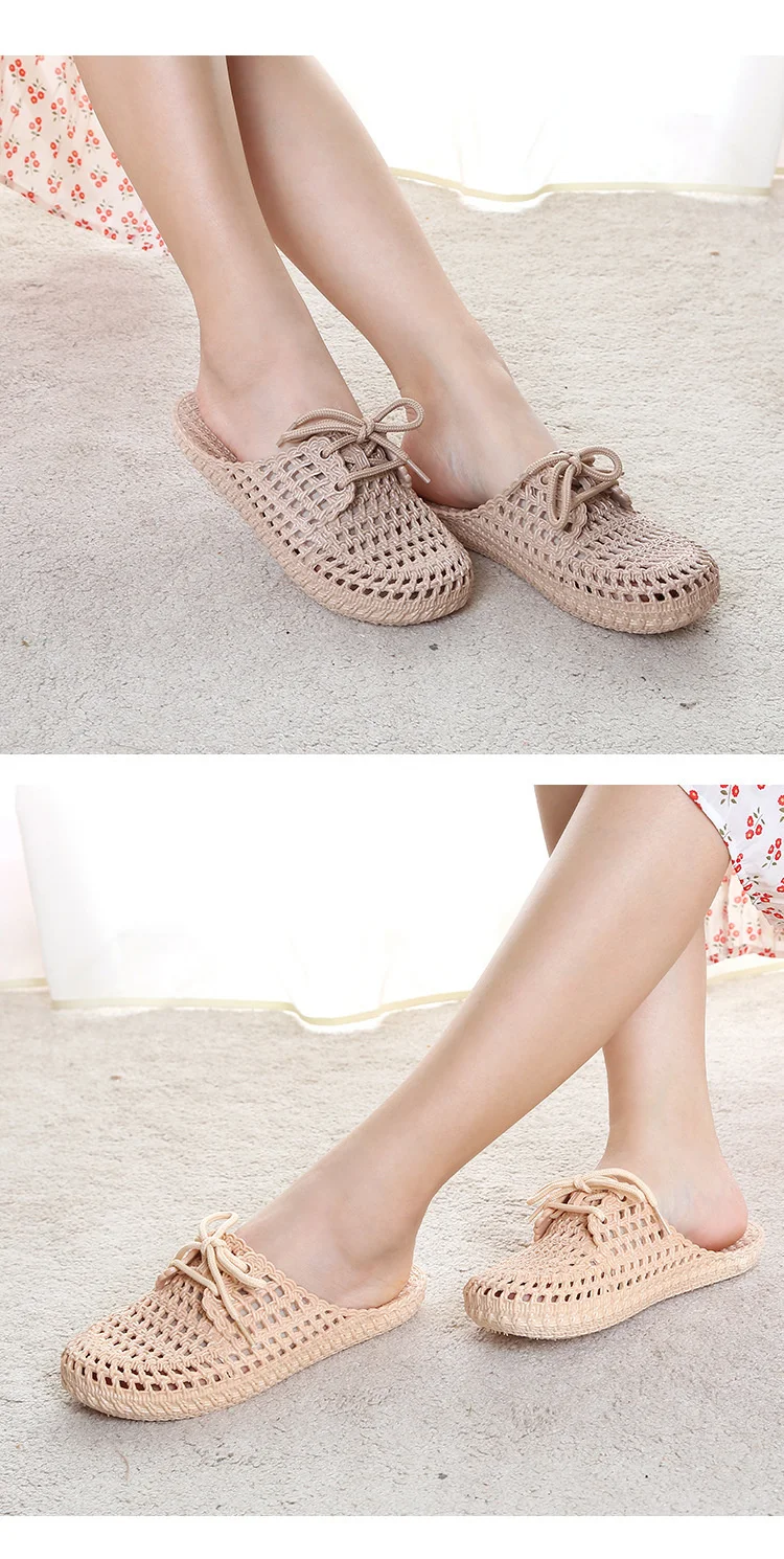 2020 Low Price Fashion New Design Women Summer Sandals Lace-up Breathable Non Slid Flat Woman Female Ladies Sweet Slippers