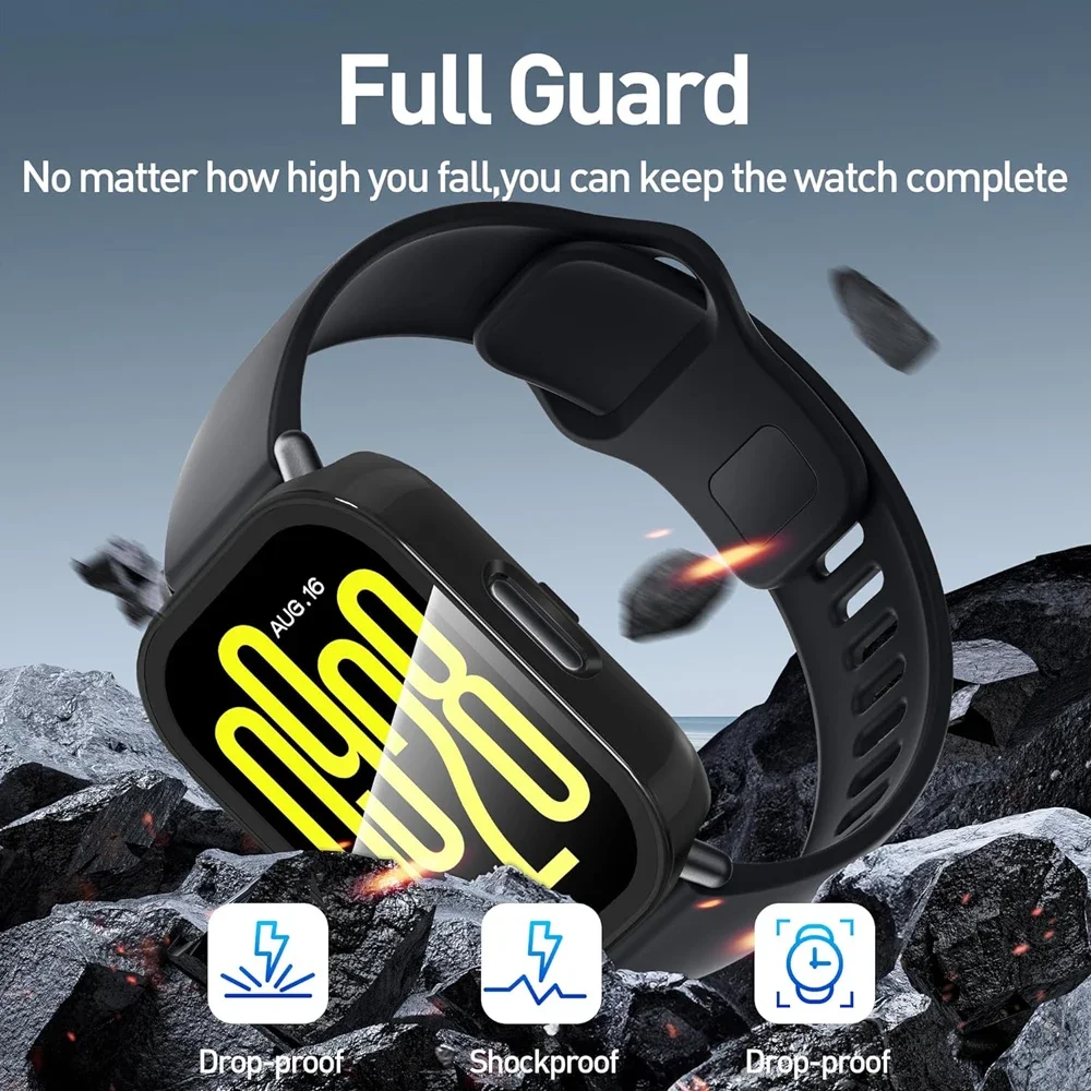 Silicone Strap with Protective Case and Magnetic Bracelet for Smartwatch Accessories