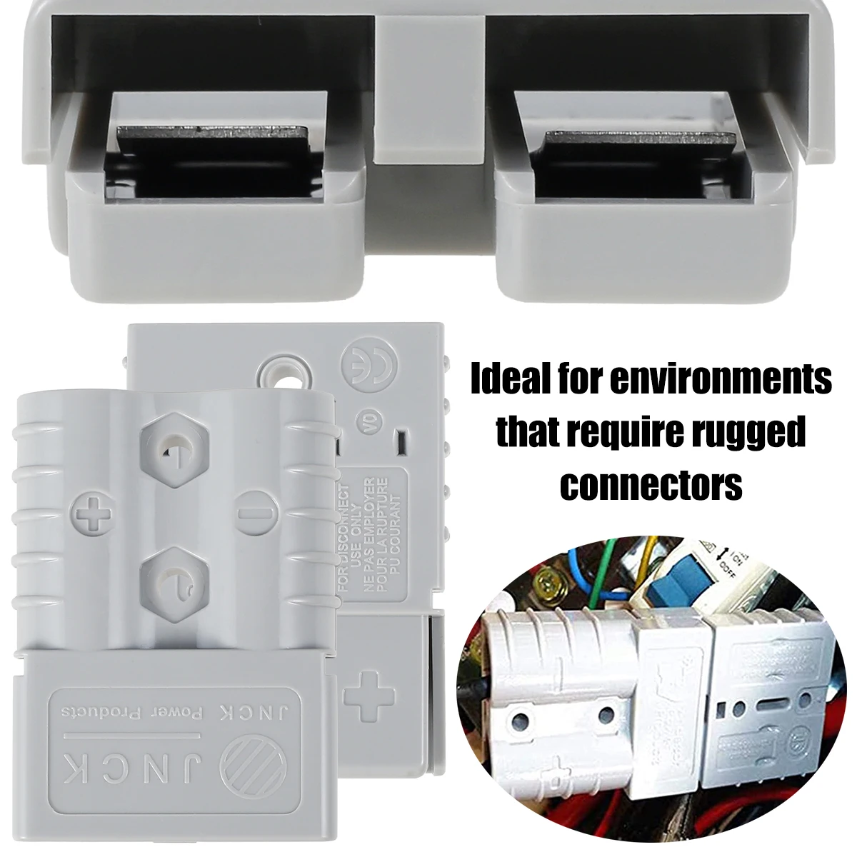 2Pcs 120 Amp Anderson Style Plug with 4 Terminals Anderson Power Plug Durable Premium Style Connectors Battery