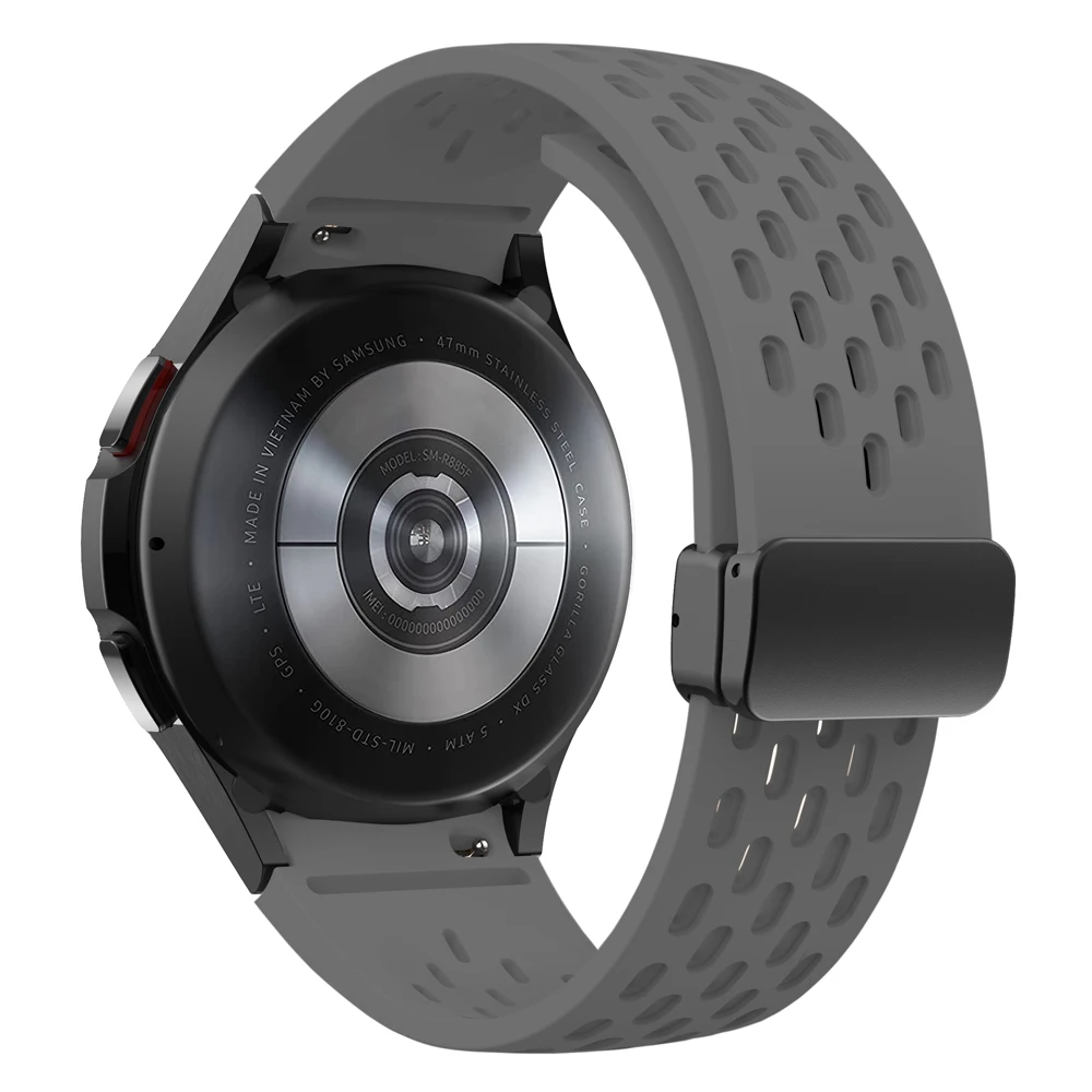 Breathable Silicone Strap with Magnetic Buckle - No Gaps Design