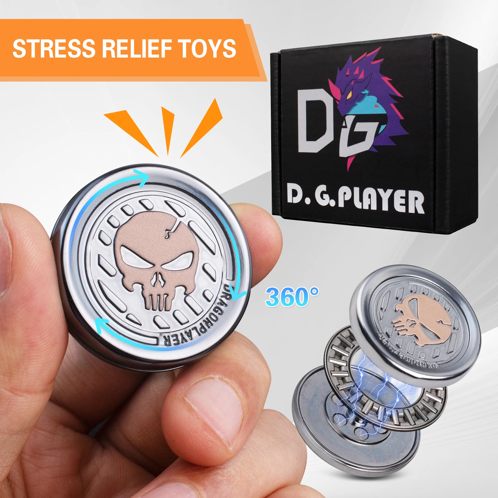 Metal Fidget Toys s Haptic Toy Fidget Slider, Stress Anxiety Relief Toys, Clicks to Prevent Alzheimer's