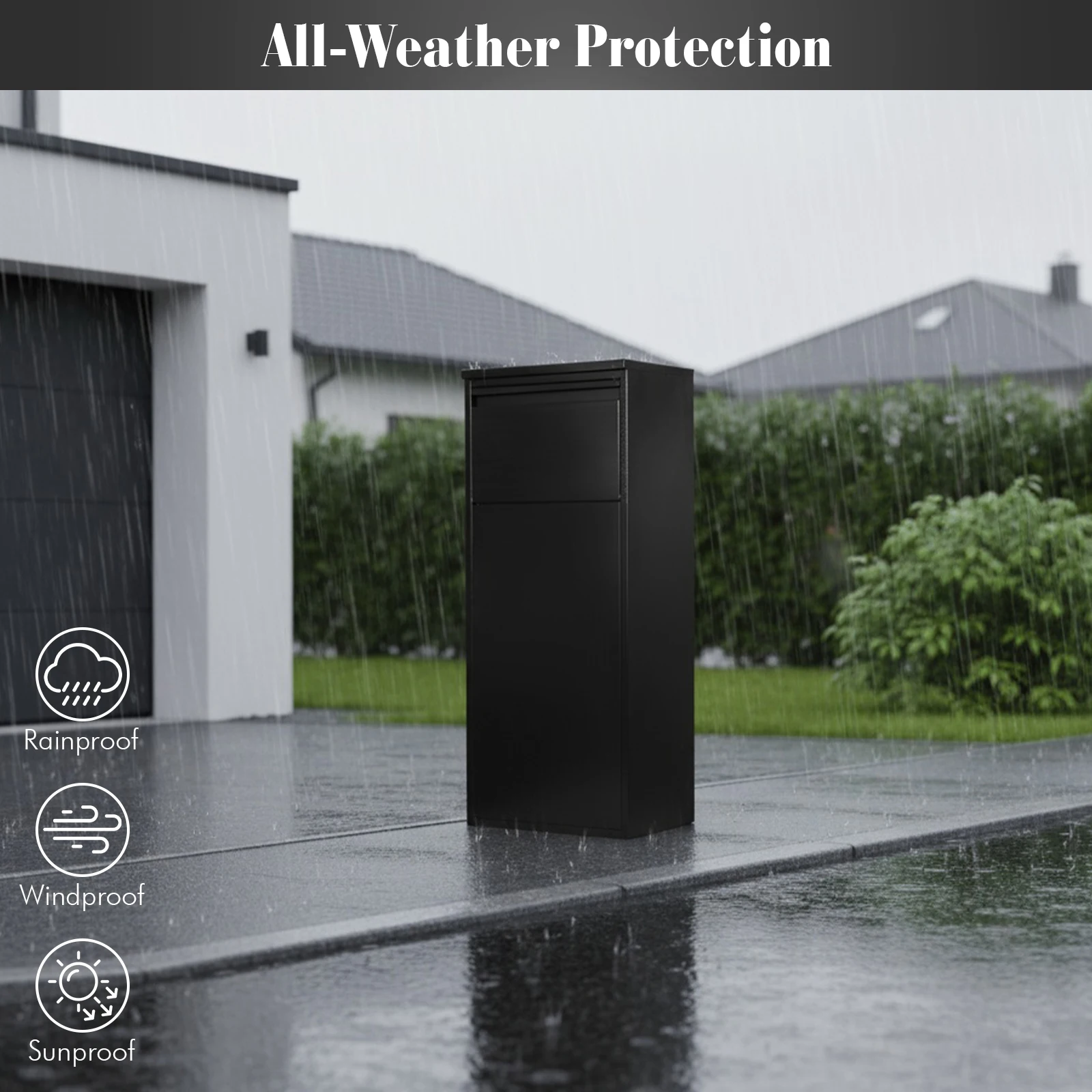 Anti-Theft Express Cabinet Large Capacity Outside Package Delivery Boxes Weather Proof for House Porch Curbside