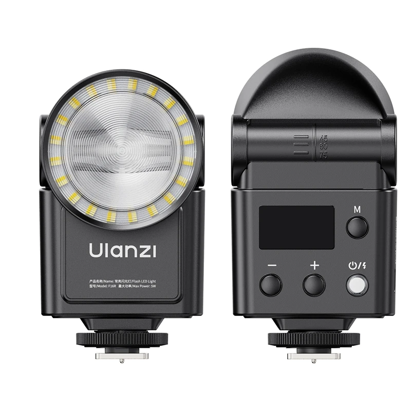 Ulanzi F16R Camera Flash LED Light 2500-6500K SpeedLite GN16 Camera Flash for Backlight Night Street Photography Daily Moments