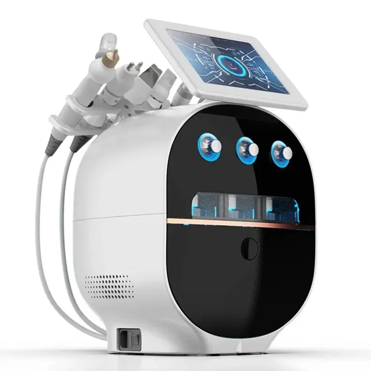 6 In 1 H2O2 Hydro Dermabrasion RF Lifting Spa Facial Hydro Facial Dermabrasion Machine Bubble Deep Cleansing Salon Machine