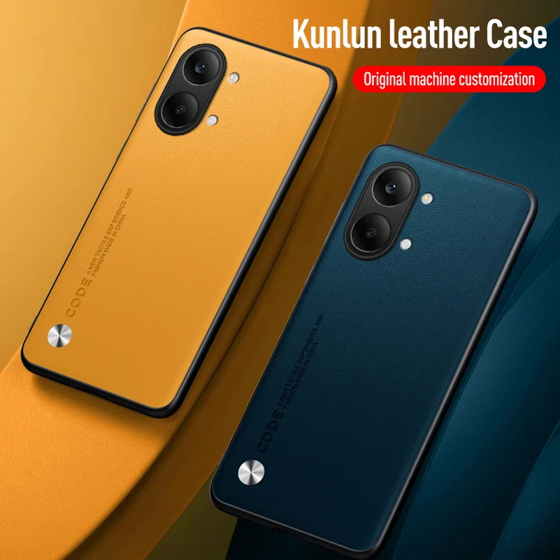 Luxurious Leather Shockproof Phone Case - Pure Color TPU Cover