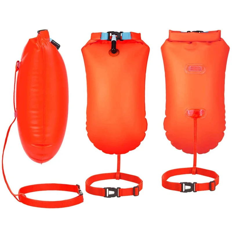 PVC Inflatable Safe Swim Safety Buoy, Water Sports Swimming Waterproof Bag