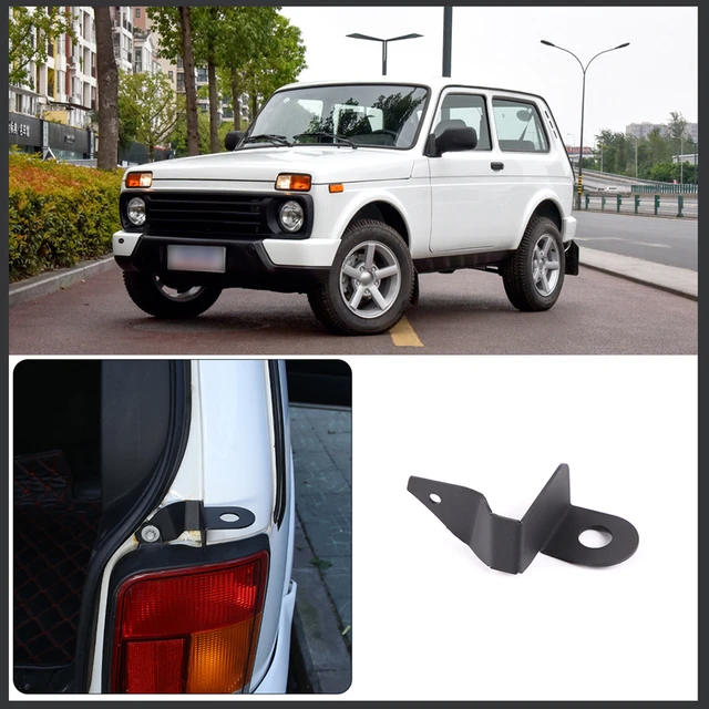 Für 2009-2019 LADA NIVA 4X4 Schwarz Auto Styling Auto Heckklappe Antenne  Halterung Auto Exterior Trim