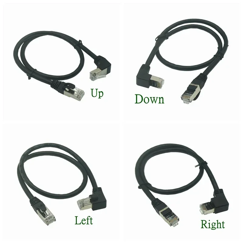 Cavo Ethernet Cat6 90° Angolo Retto 0.9m Bianco: RJ45 UTP Per PC, Router, Modem, Stampante - 2
