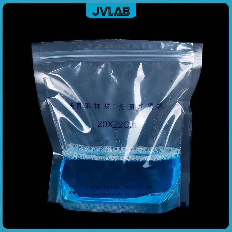 Vertical Sterile Homogeneous Bag With Sealing Strip 20cm*22cm Aseptic Sampling Bag For 1L Sampler Homogenization PE 100pcs