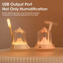 

370ml Air Humidifier Ultrasonic Mini Aromatherapy Diffuser Portable Sprayer USB Essential Oil Atomizer LED Lamp for Home Car