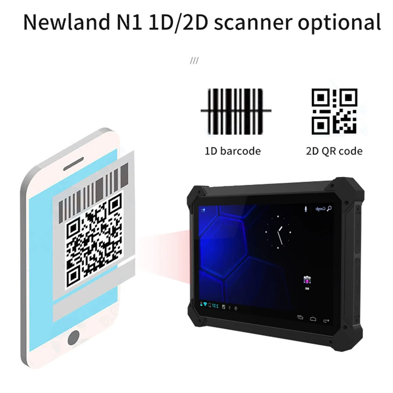 NFC 방폭 산업 태블릿 PC, 바코드 스캐너 포함, 안드로이드 9.0, 4G RAM, 64GB ROM, 4G LTE, IP67 견고한 컴퓨터, 10.1 인치