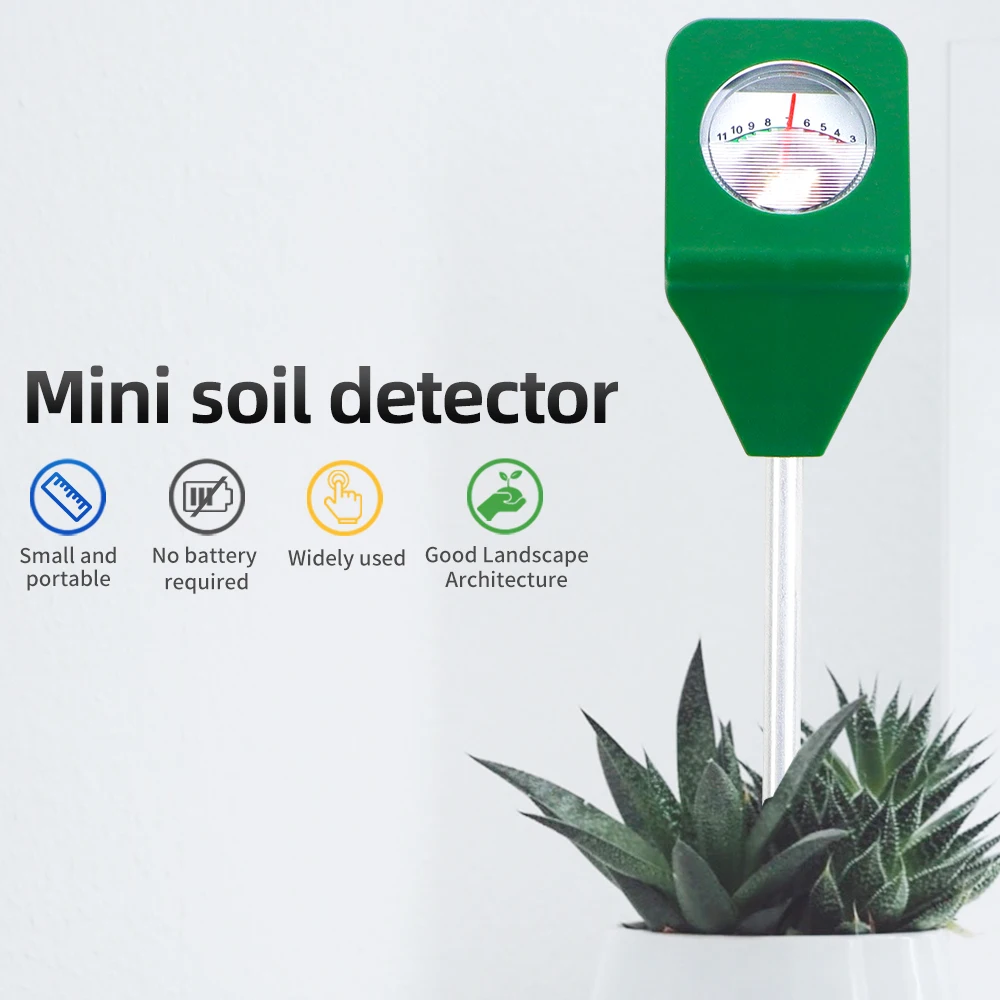 Mini PH Soil Moisture Sensor Meter Hygrometer Soil Tester Metal Probe Garden Plant Flower Test Tool Acidity Neutral Alkalinity