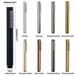 Brass Shower Head Water Saving Bathroom Handheld Shower Sprayer Set Black/White/Rose Gold/Brushed Nickel/Chrome Bath Sprinkler
