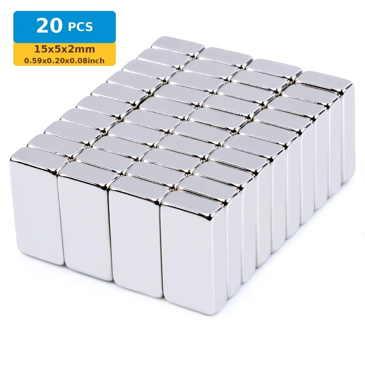 Versatile Strong Rectangular Bar Magnets