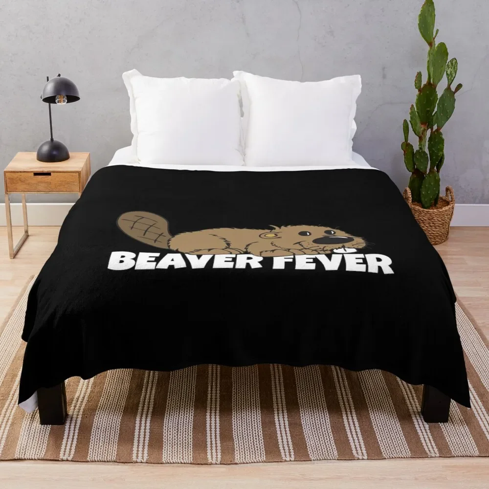 

Забавный подарок Beaver Fever, плед для грызунов с животными, дизайнерские Рождественские декоративные одеяла