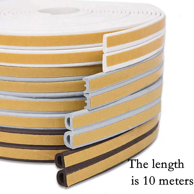 DIPE self-adhesive door and window sealing strip glass window anti-collision rubber strip foam sound insulation